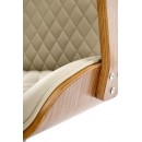 Кресло компьютерное HALMAR TIMBER бежевый/орех